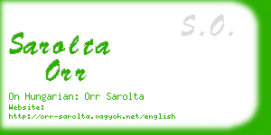 sarolta orr business card